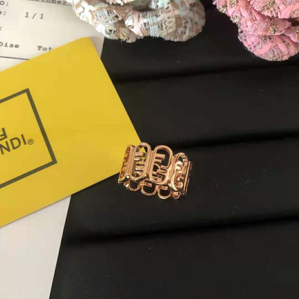 Fendi Women O’Lock Ring Gold-colored Ring