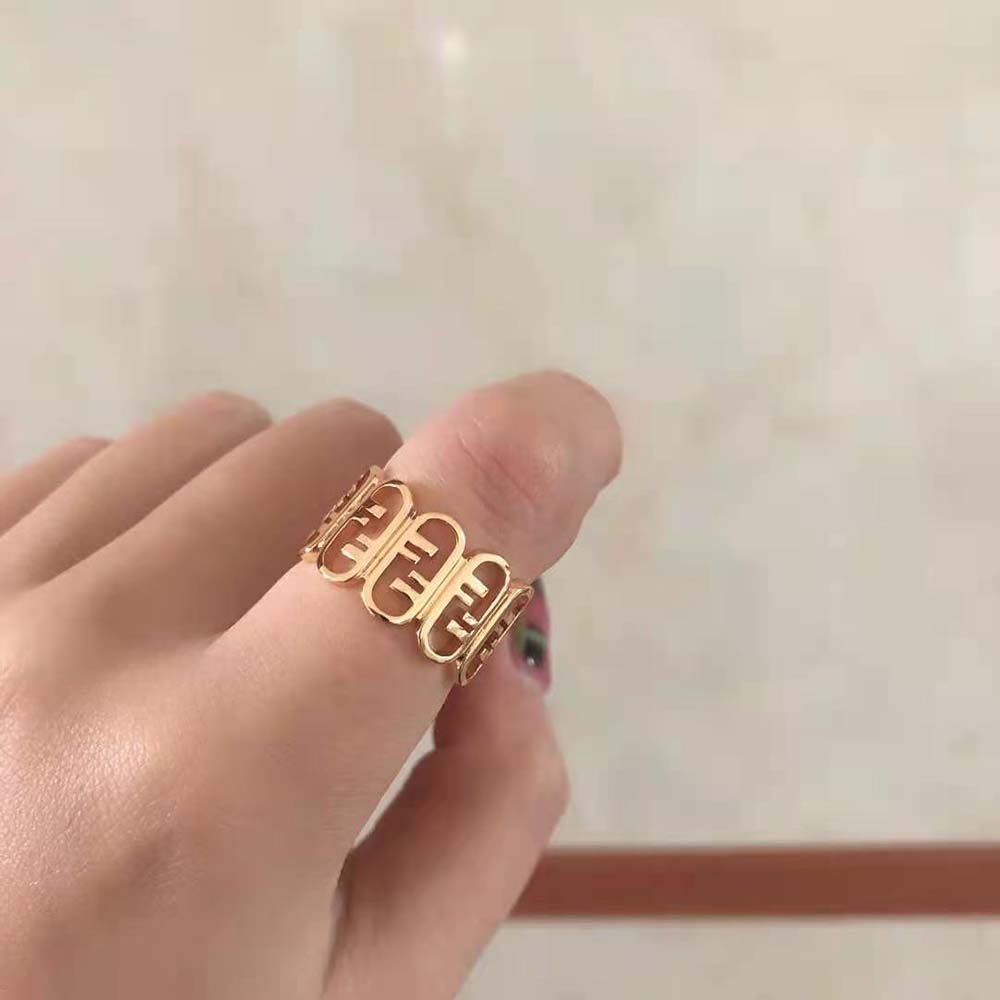 Fendi Women O’Lock Ring Gold-colored Ring