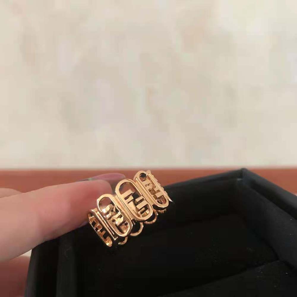 Fendi Women O’Lock Ring Gold-colored Ring