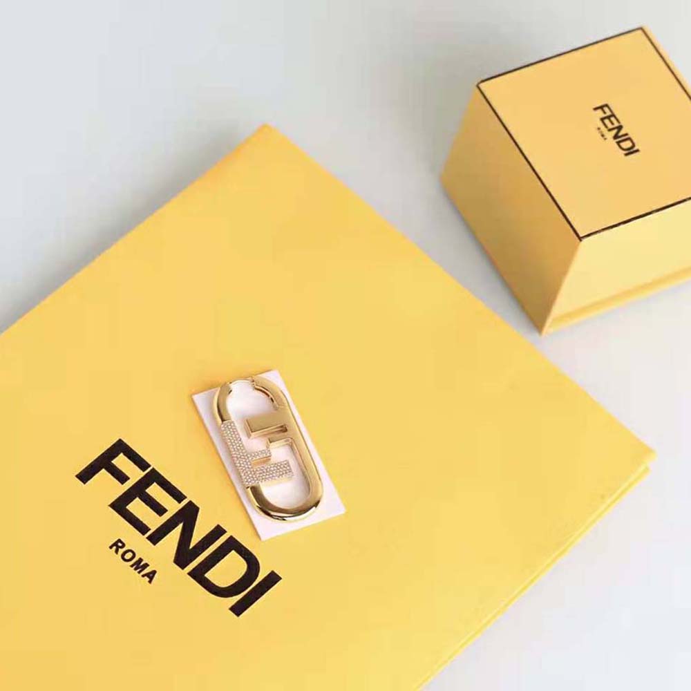 Fendi Women O’lock Single Earring with Gold-color Earrings