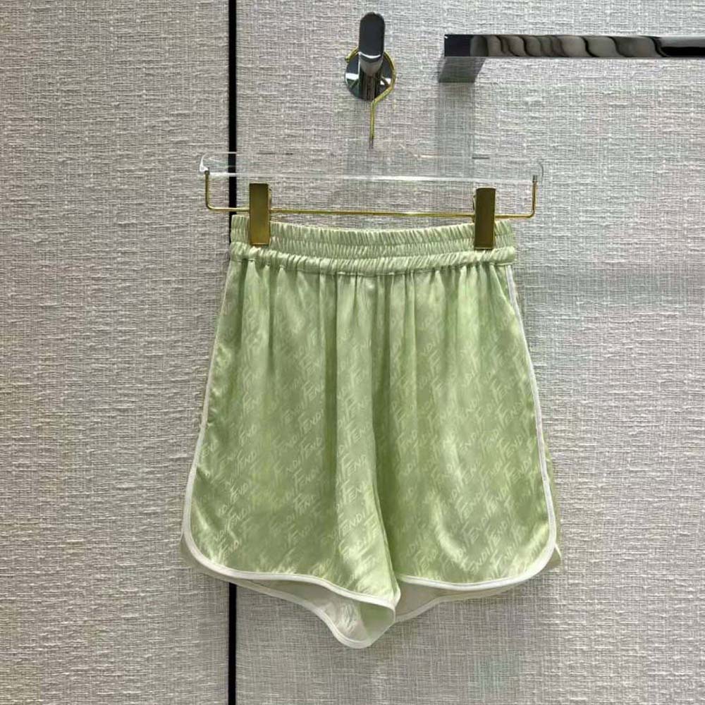 Fendi Women Pajama Set Multicolor Silk Pajama Set-Lime