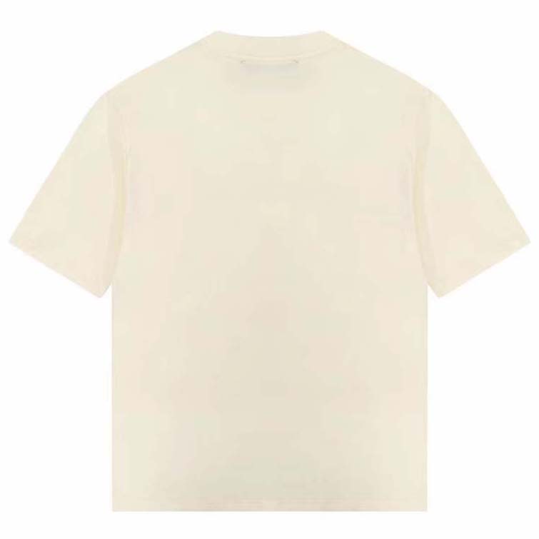 Gucci GG Women Cotton Jersey T-Shirt Beige Gucci Mirror Print Crewneck Oversize Fit
