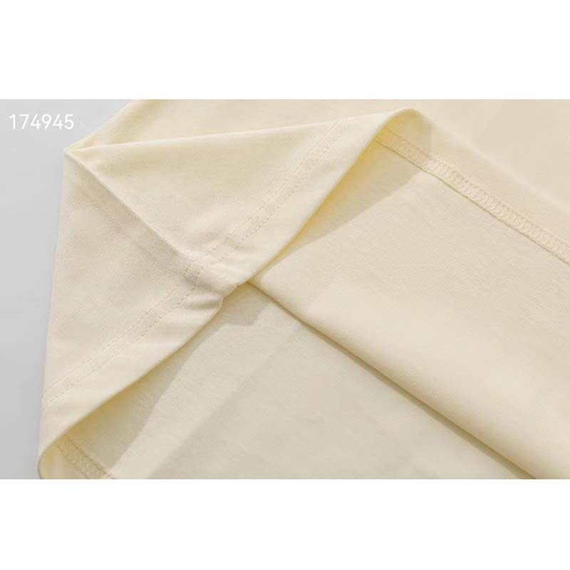 Gucci GG Women Original Gucci Print Oversize T-Shirt White Cotton Jersey Crewneck