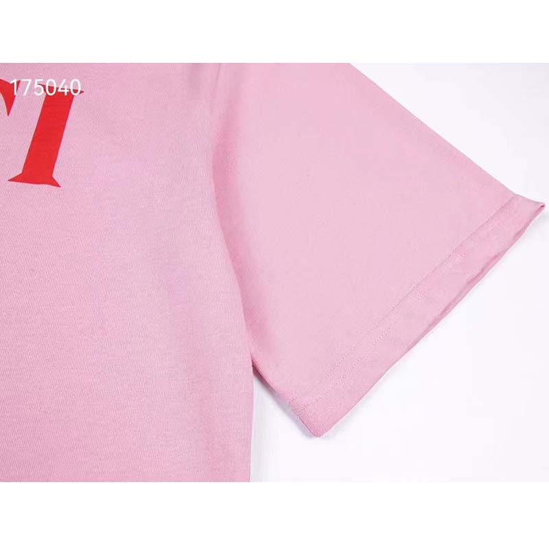 Gucci GG Men Bananya Cotton T-Shirt Pink Jersey Crewneck Oversize Fit
