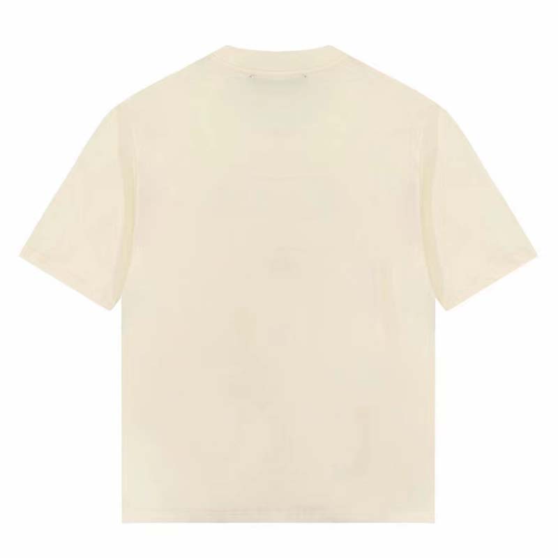 Gucci GG Men Cotton T-Shirt White Cotton Jersey Crewneck Oversize