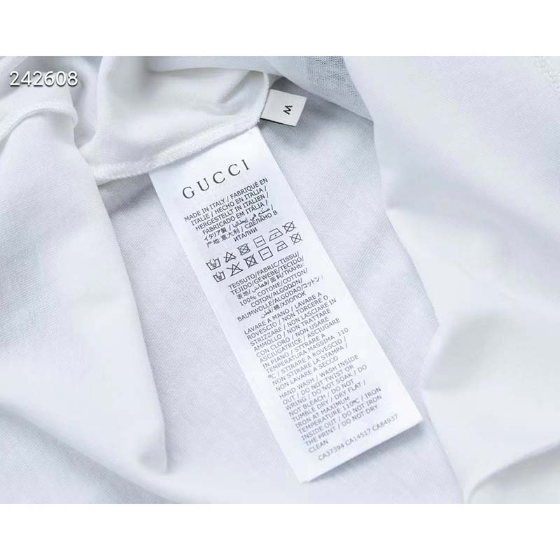 Gucci GG Men Crystal 1921 Cotton T-Shirt Crewneck Oversize Fit