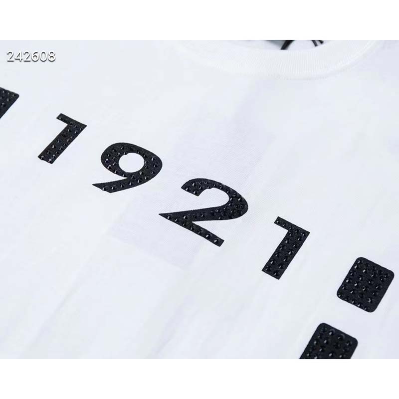 Gucci GG Men Crystal 1921 Cotton T-Shirt Crewneck Oversize Fit