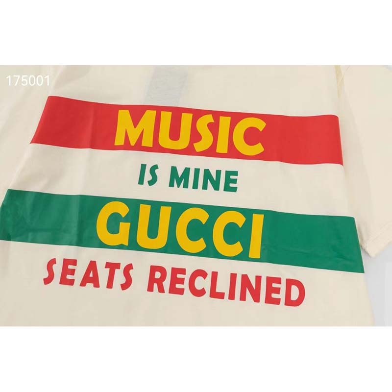 Gucci GG Women Gucci 100 Cotton T-Shirt White Cotton Jersey Crewneck Oversize Fit