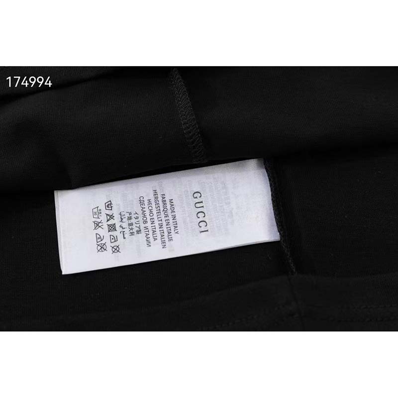 Gucci GG Men Gucci Boutique Print Oversize T-Shirt Cotton Jersey Crewneck