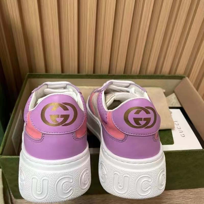 Gucci Unisex Sneaker White Beige GG Supreme Canvas Printed Interlocking G