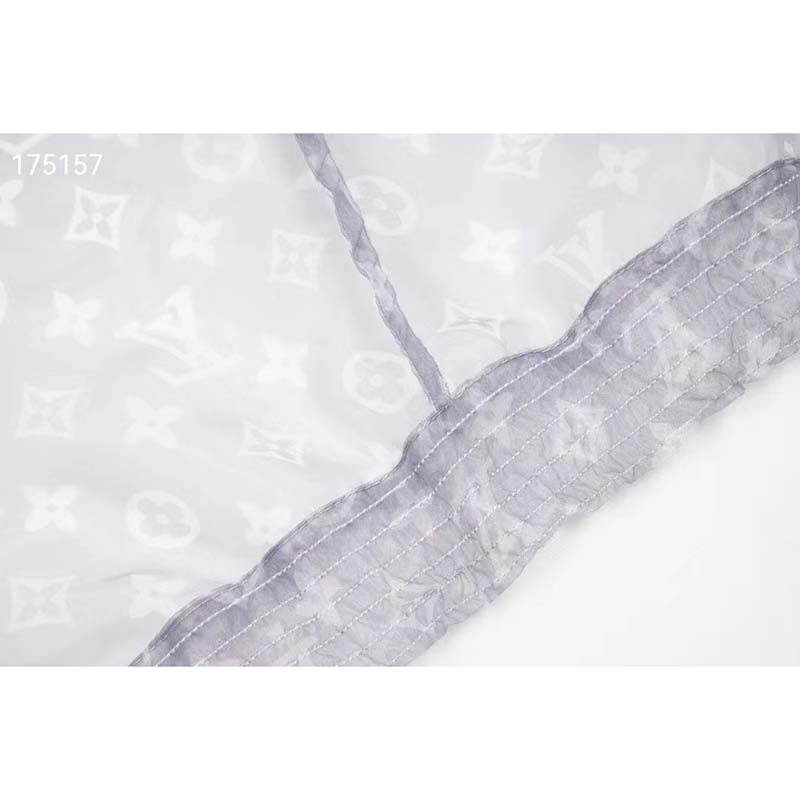 Louis Vuitton LV Men Organza Track Top Polyester Translucent Regular Fit