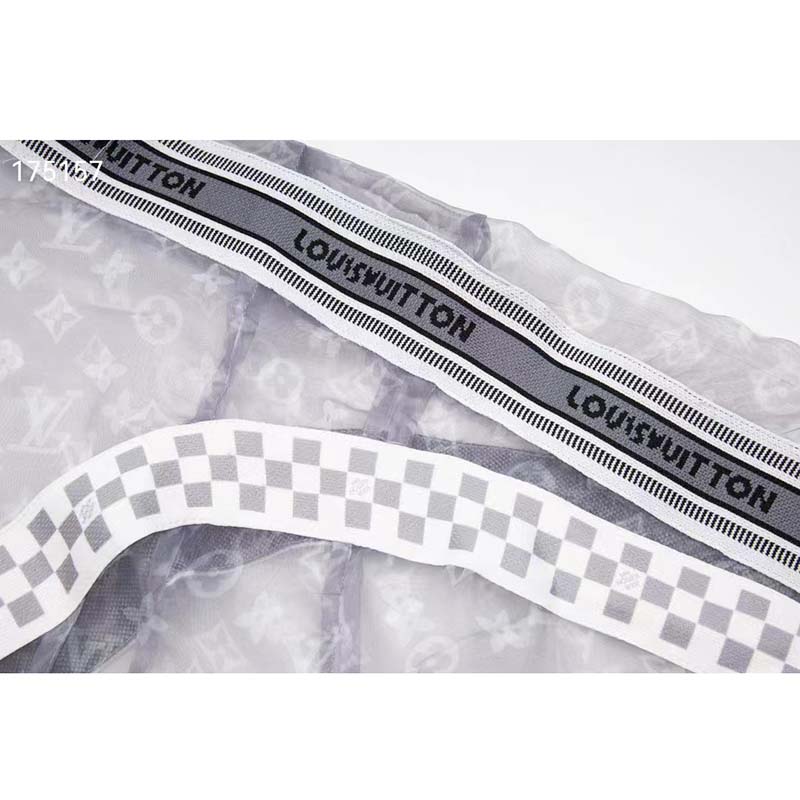 Louis Vuitton LV Men Organza Track Top Polyester Translucent Regular Fit