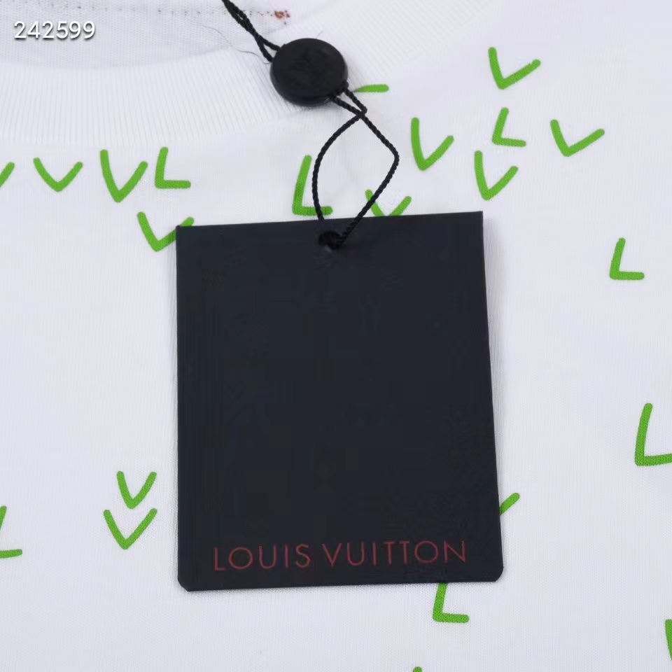 Louis Vuitton LV Women Spread Embroidered T-Shirt Cotton White Regular Fit