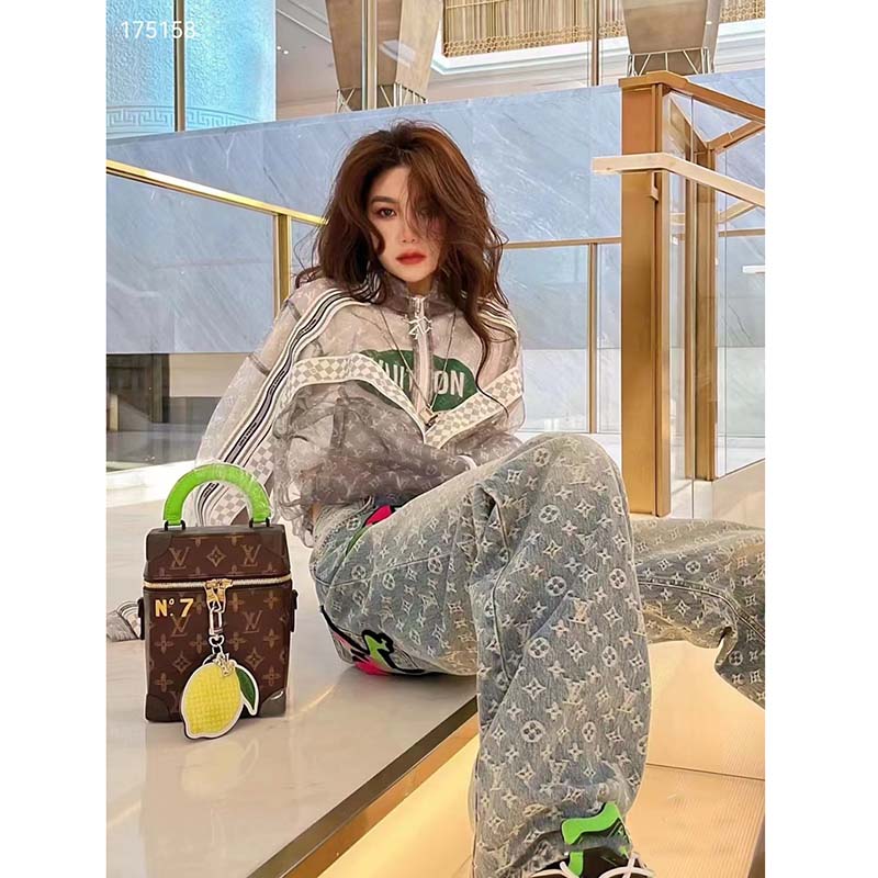 Louis Vuitton LV Women Organza Track Top Polyester Translucent Regular Fit