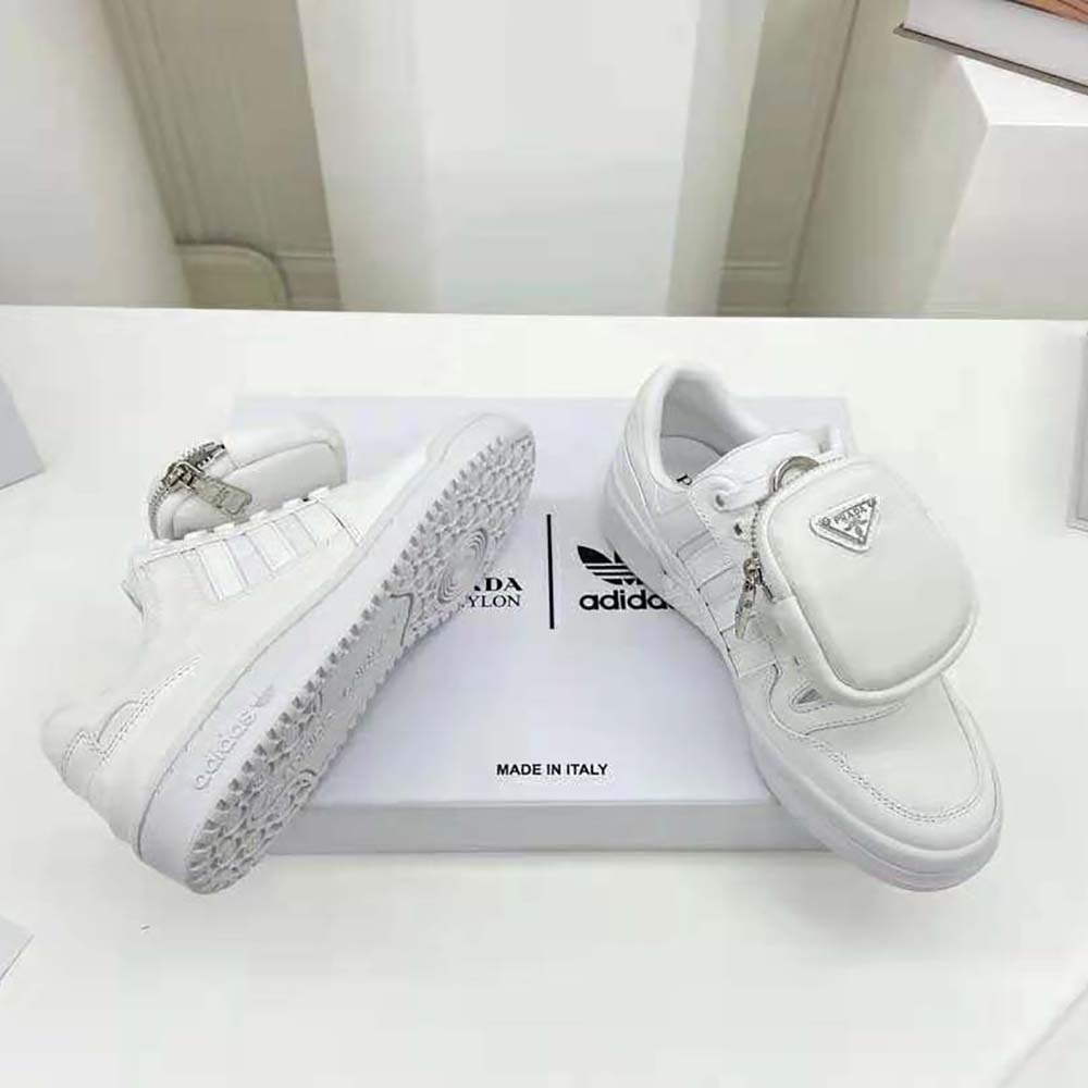Prada Women Adidas for Prada Re-Nylon Forum Sneakers-White