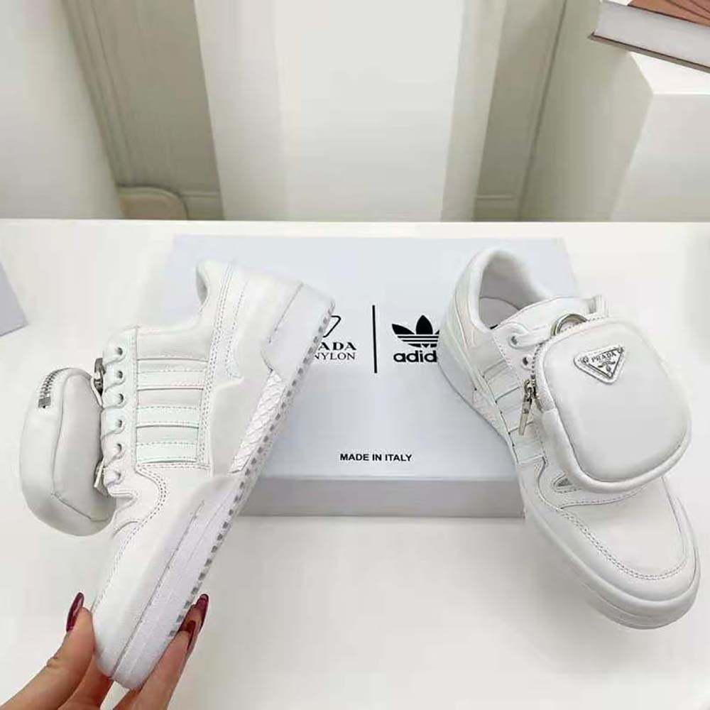 Prada Women Adidas for Prada Re-Nylon Forum Sneakers-White