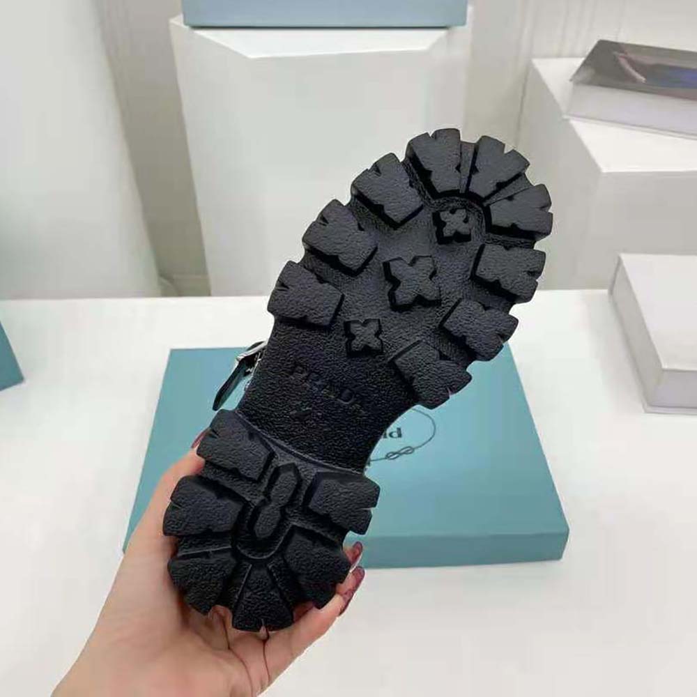 Prada Women Foam Rubber Sandals in 55 mm Heel Height-Black
