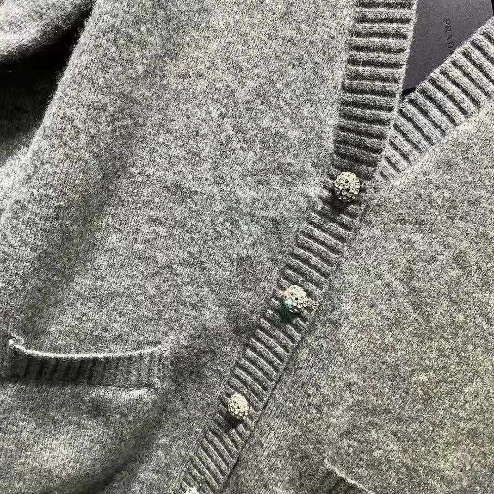 Prada Women Oversized Shetland Wool Cardigan