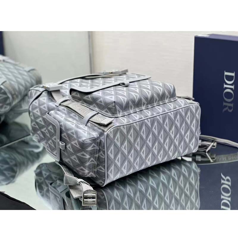 Dior Unisex CD Hit The Road Backpack Dior Gray CD Diamond Canvas