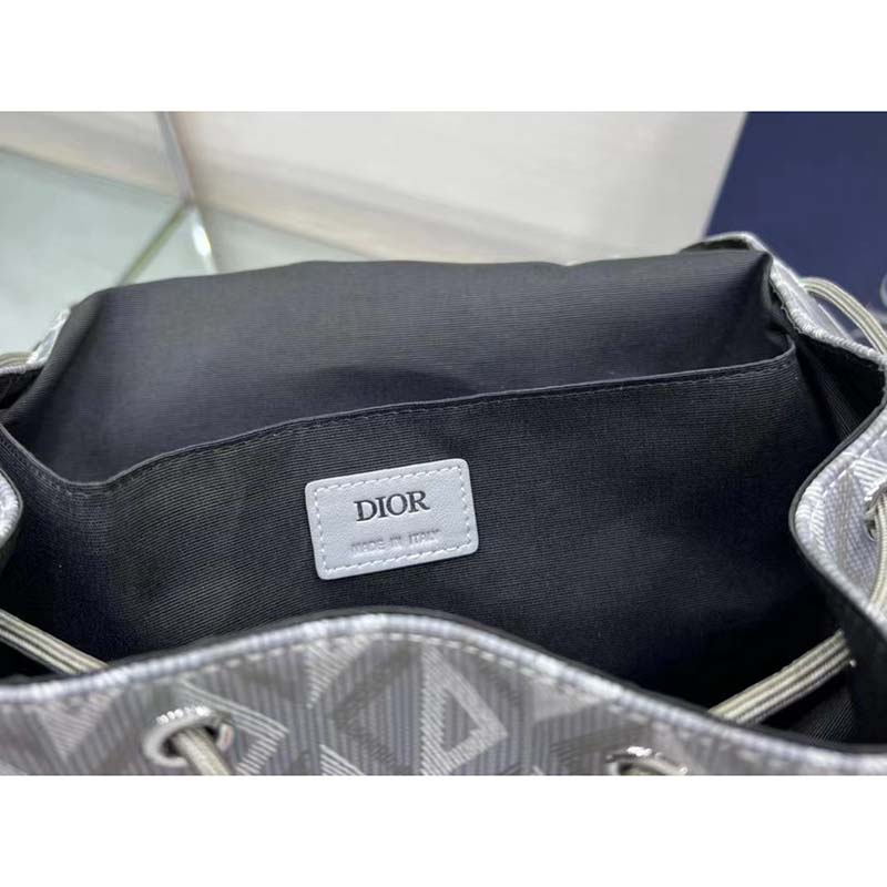Dior Unisex CD Hit The Road Backpack Dior Gray CD Diamond Canvas