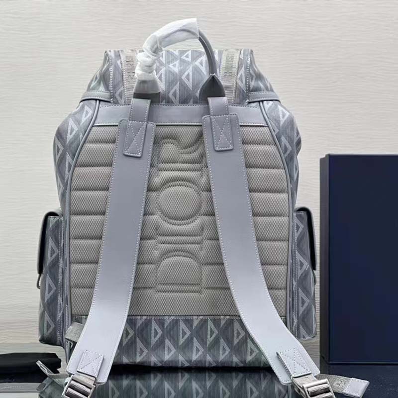 Dior Unisex CD Hit The Road Backpack Dior Gray CD Diamond Canvas