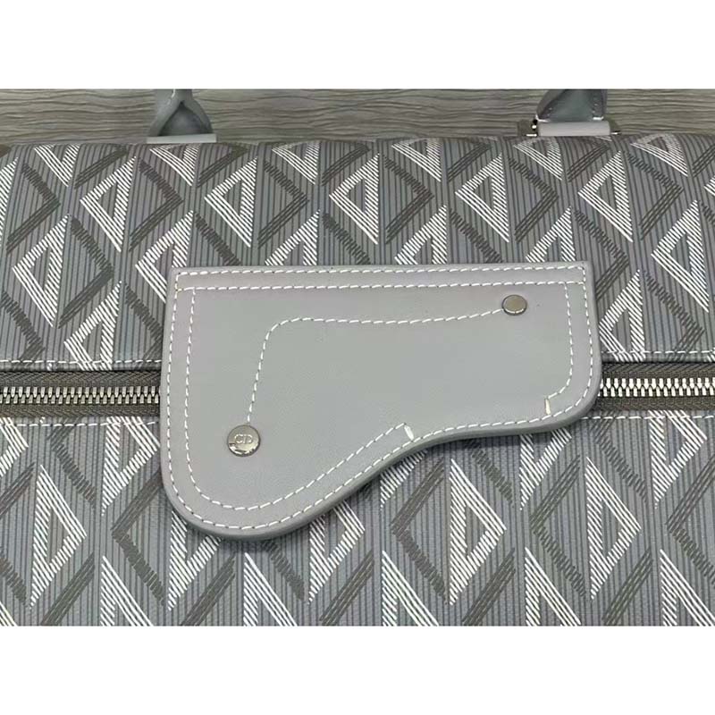 Dior Unisex CD Lingot 50 Duffle Bag Gray CD Diamond Canvas