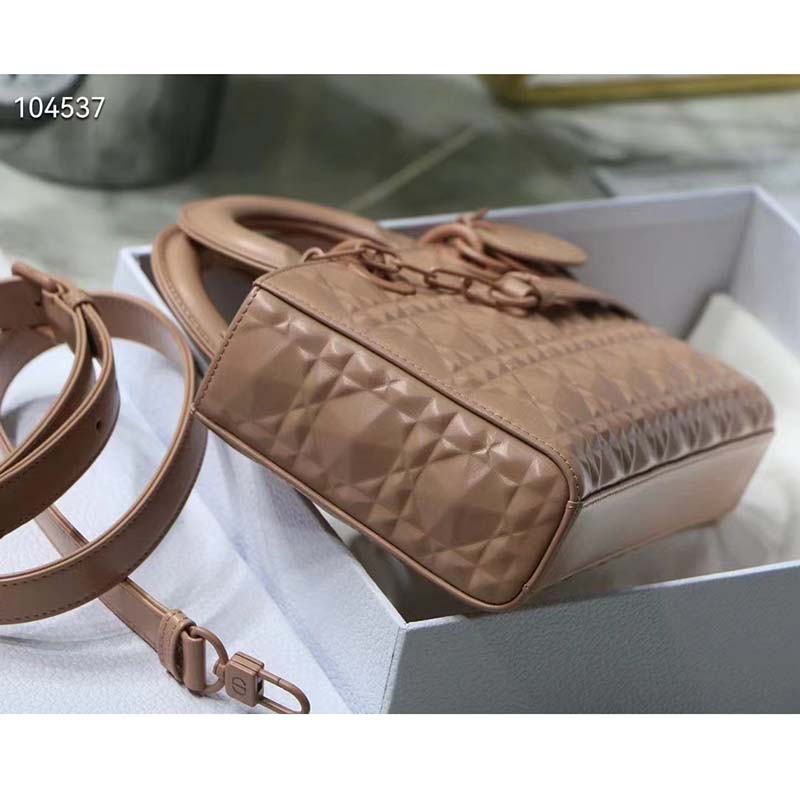 Dior Women Lady D-Joy Bag Natural Cannage Lambskin
