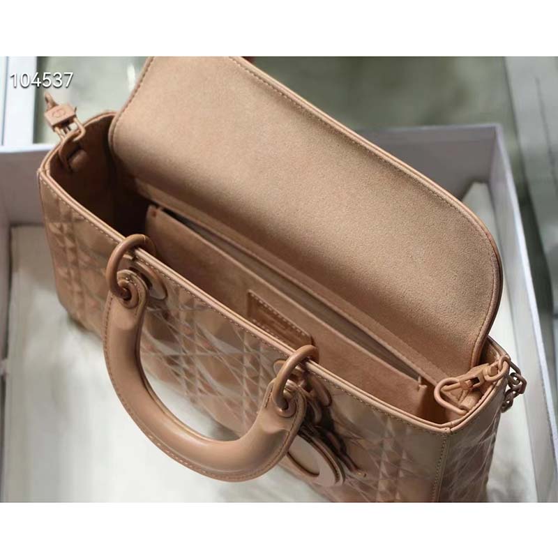 Dior Women Lady D-Joy Bag Natural Cannage Lambskin