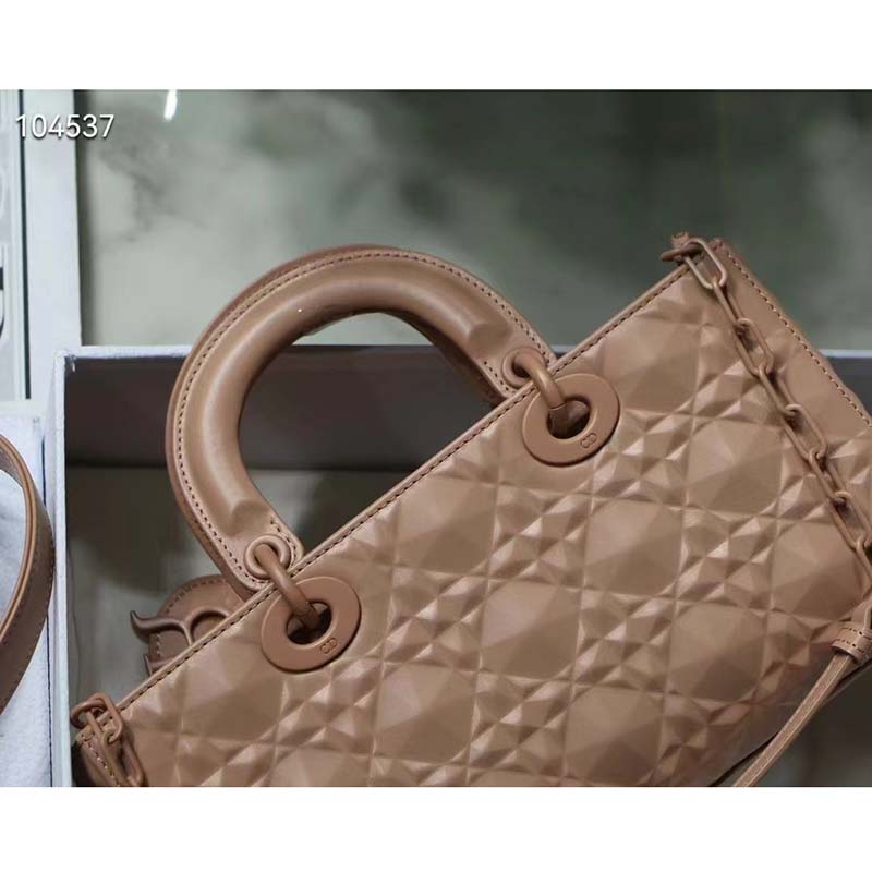 Dior Women Lady D-Joy Bag Natural Cannage Lambskin