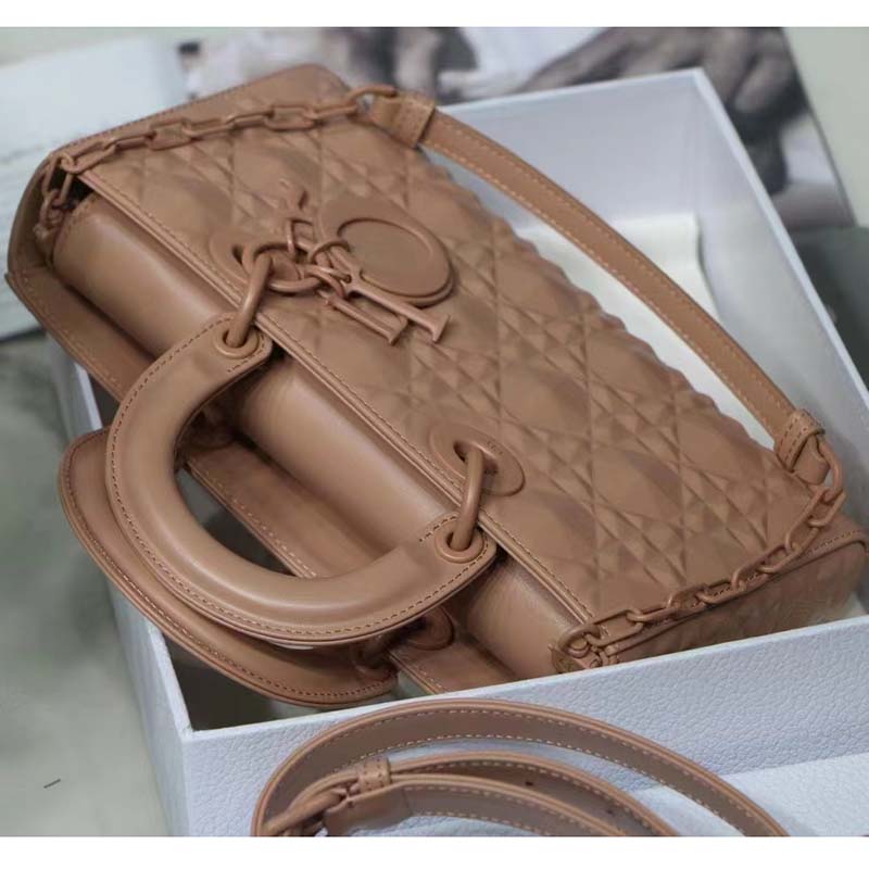 Dior Women Lady D-Joy Bag Natural Cannage Lambskin