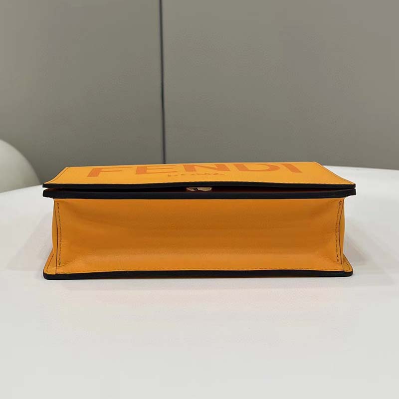 Fendi Women FF Wallet On Chain Brown Leather Mini Bag