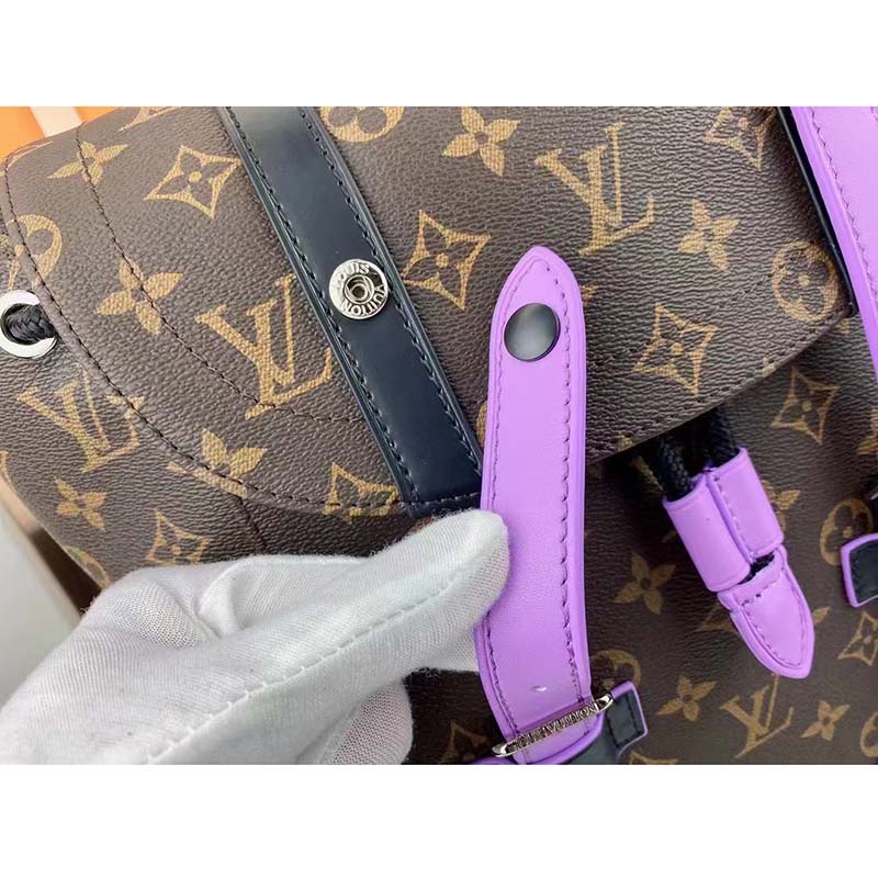 Louis Vuitton LV Unisex Christopher MM Backpack Monogram Macassar Coated Canvas