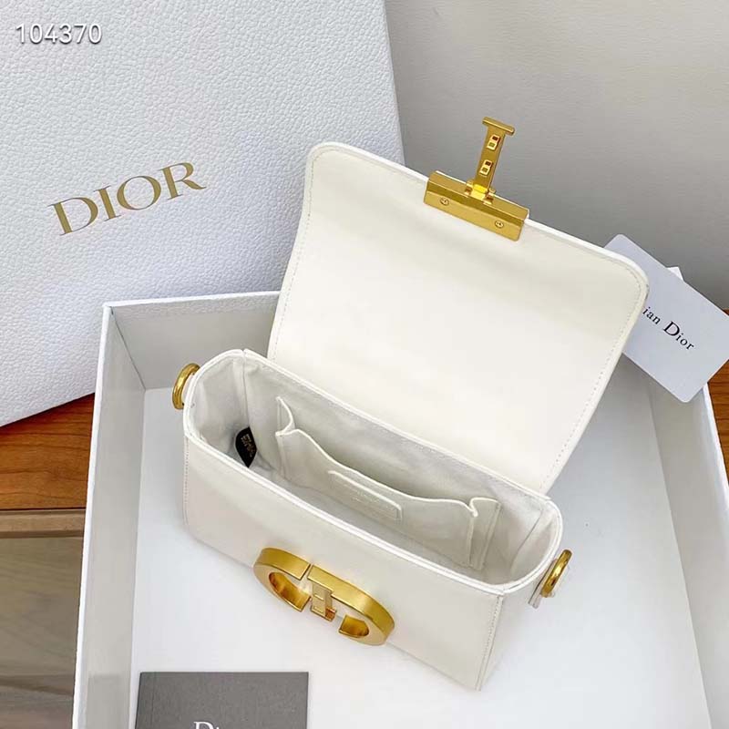 Dior Women CD 30 Montaigne Bag Latte Box Calfskin