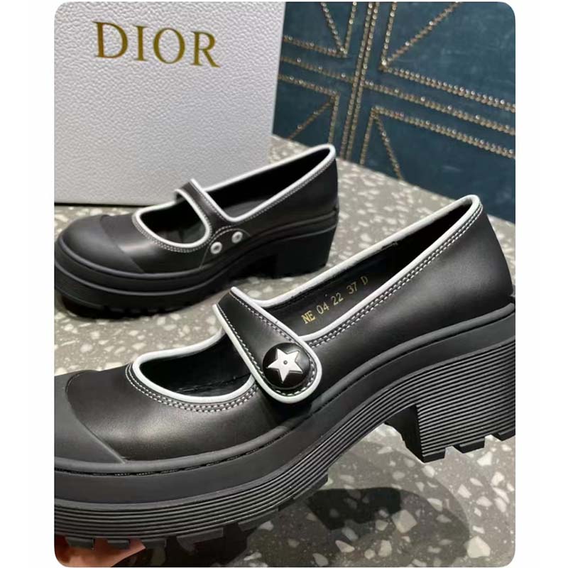 Dior Women CD Shoes D-Doll 2.0 Pump Black Supple Calfskin 3.5 cm Heel