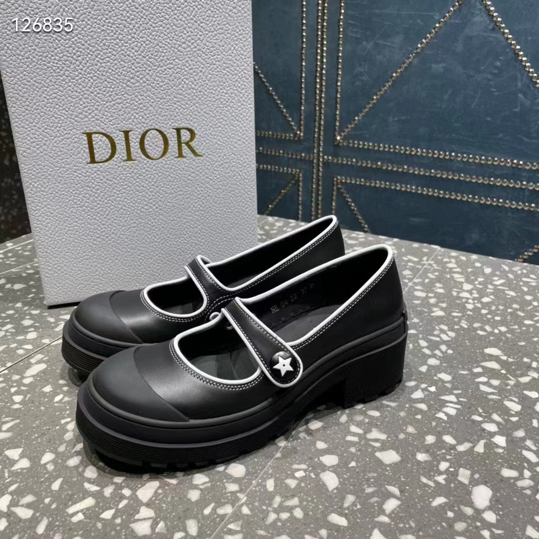 Dior Women CD Shoes D-Doll 2.0 Pump Black Supple Calfskin 3.5 cm Heel