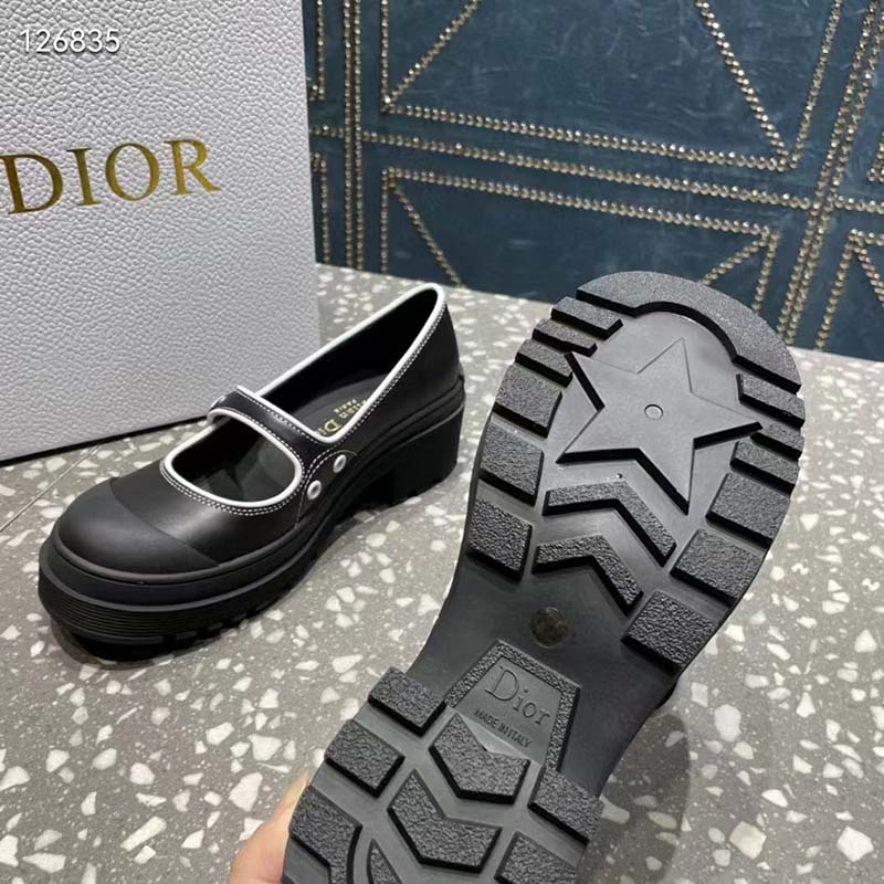 Dior Women CD Shoes D-Doll 2.0 Pump Black Supple Calfskin 3.5 cm Heel