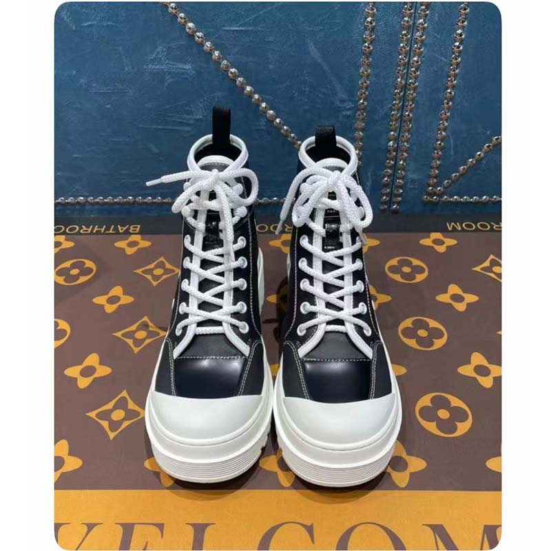 Dior Women CD Shoes D-Rise Ankle Boot Black Technical Fabric Calfskin 11 cm High