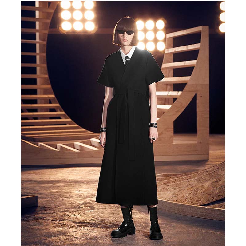 Dior Women CD Shoes Dior Code Loafer Black Brushed Calfskin