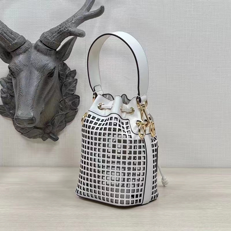 Fendi Women Mon Tresor Two-Toned Perforated Leather Mini Bag