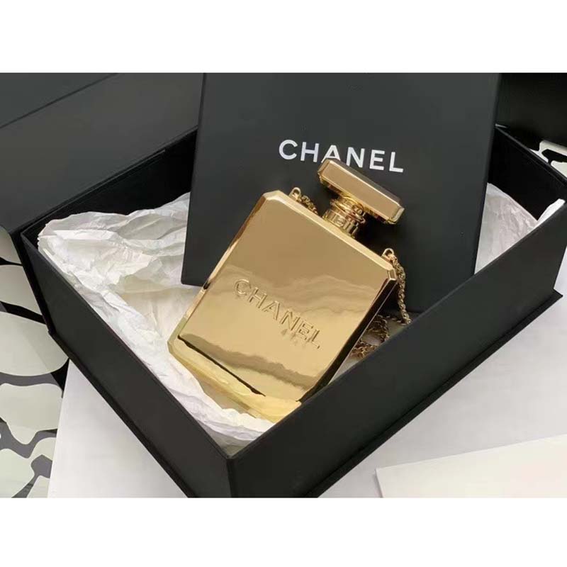 Chanel Women CC Evening Bag Metal Gold