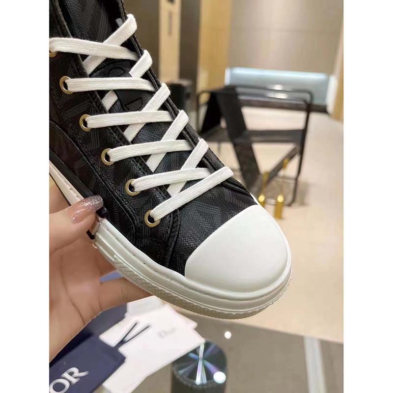 Dior Unisex B23 High Top Sneaker Black CD Diamond Canvas