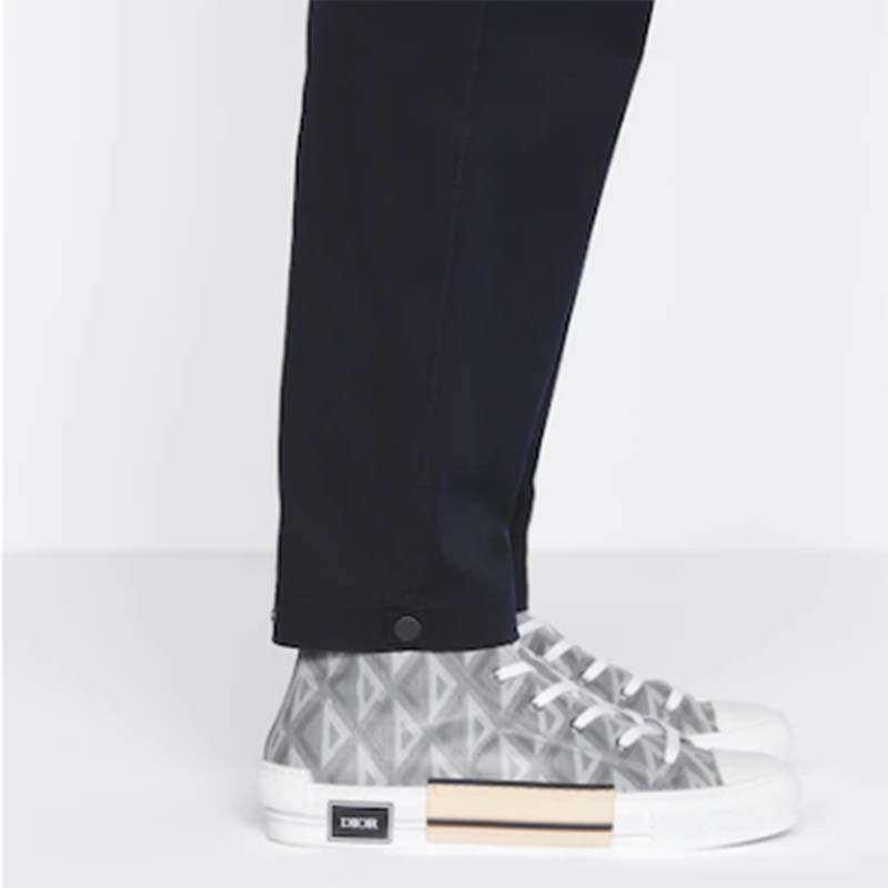Dior Unisex B23 High Top Sneaker Gray CD Diamond Canvas