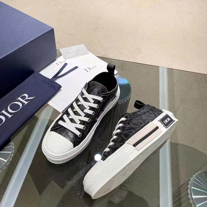Dior Unisex B23 Low Top Sneaker Black CD Diamond Canvas