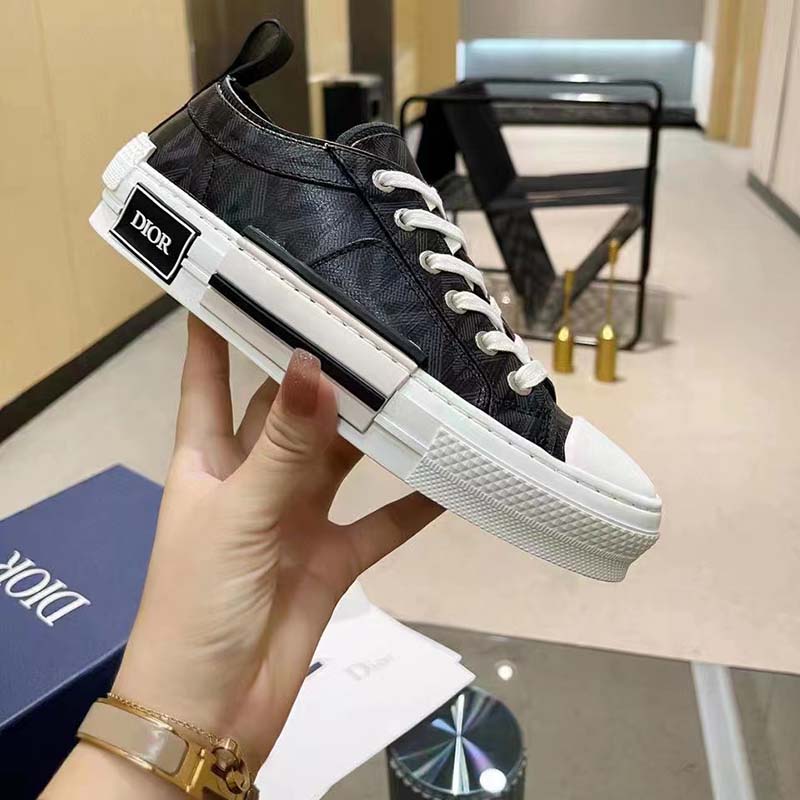 Dior Unisex B23 Low Top Sneaker Black CD Diamond Canvas