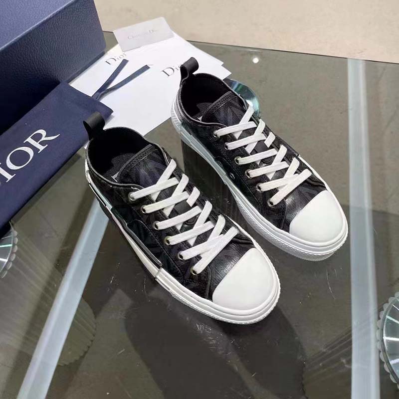 Dior Unisex B23 Low Top Sneaker Black CD Diamond Canvas
