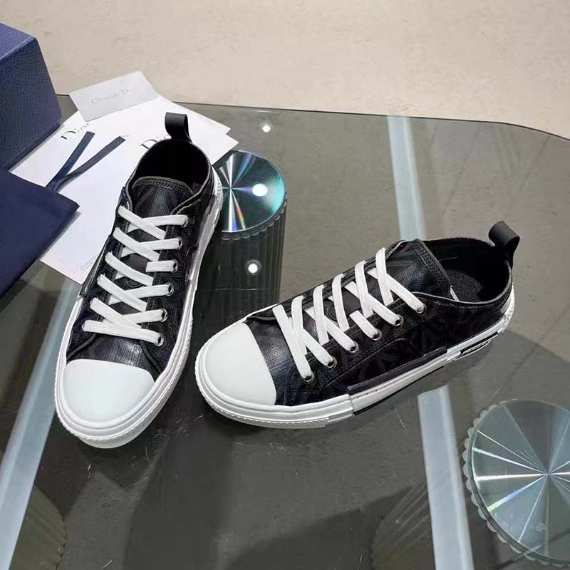 Dior Unisex B23 Low Top Sneaker Black CD Diamond Canvas