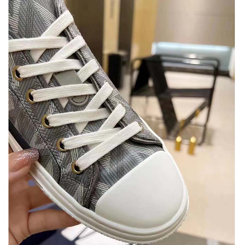 Dior Unisex B23 Low Top Sneaker Gray CD Diamond Canvas