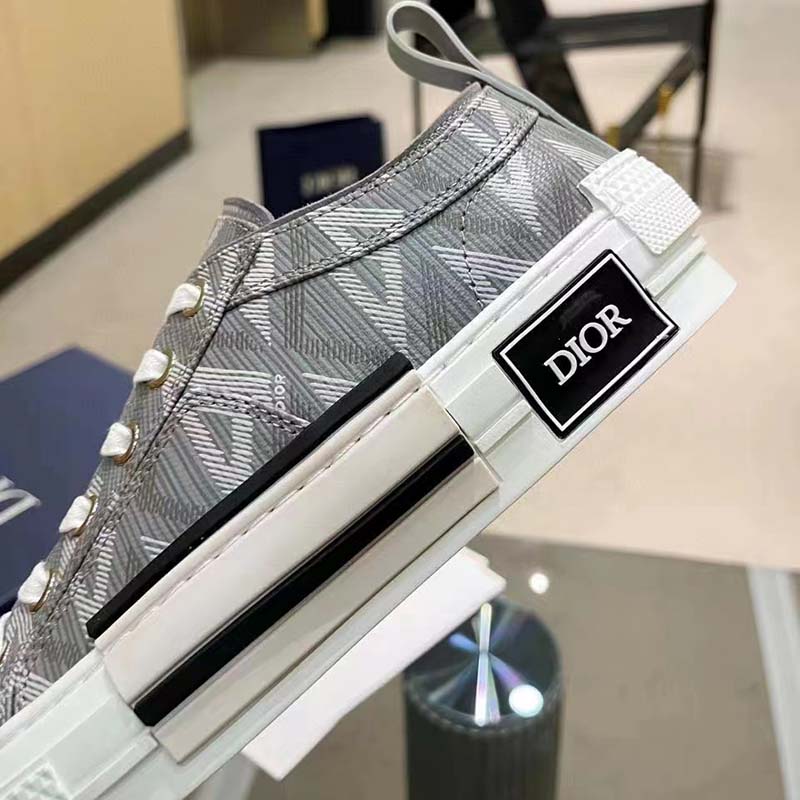 Dior Unisex B23 Low Top Sneaker Gray CD Diamond Canvas