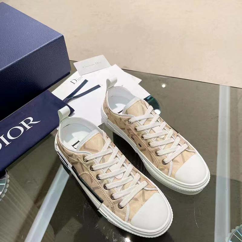 Dior Unisex B23 Low Top Sneaker Natural CD Diamond Canvas