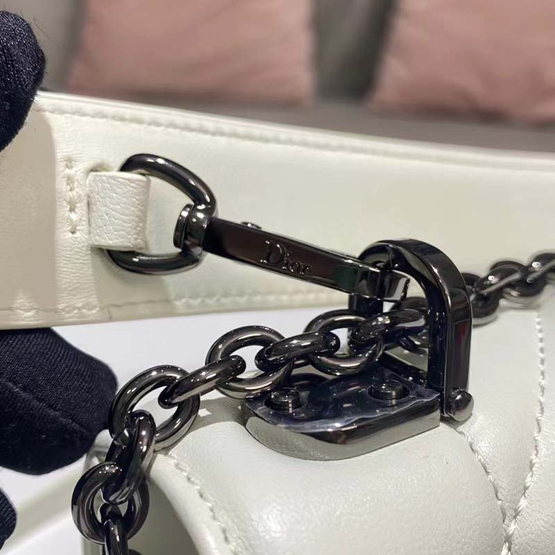 Dior Women CD 30 Montaigne Chain Bag Handle Latte Maxicannage Lambskin